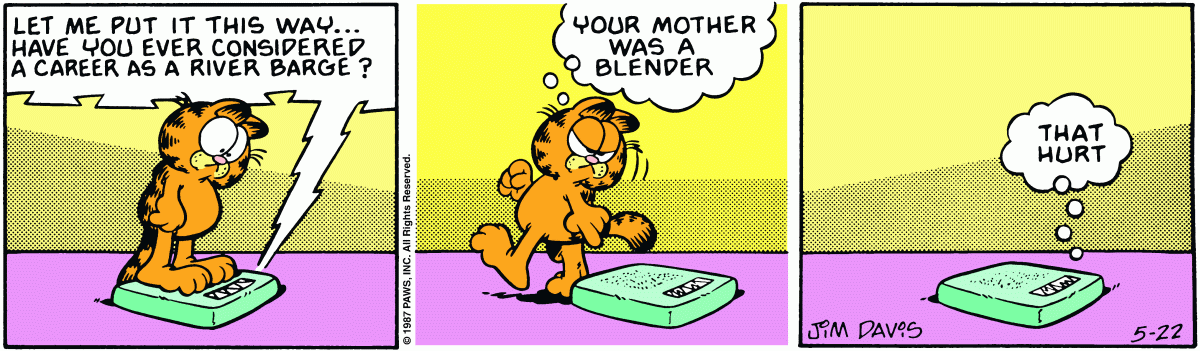 Garfield, May 22, 1987
