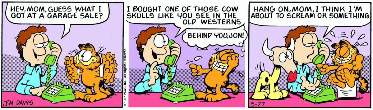 Garfield comic strip for Wednesday, May 27, 1987