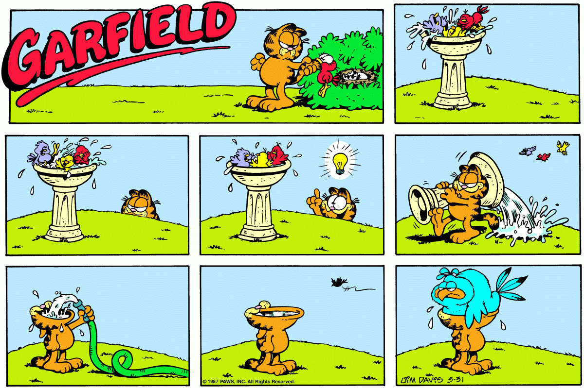 Garfield comic strip for Sunday, May 31, 1987