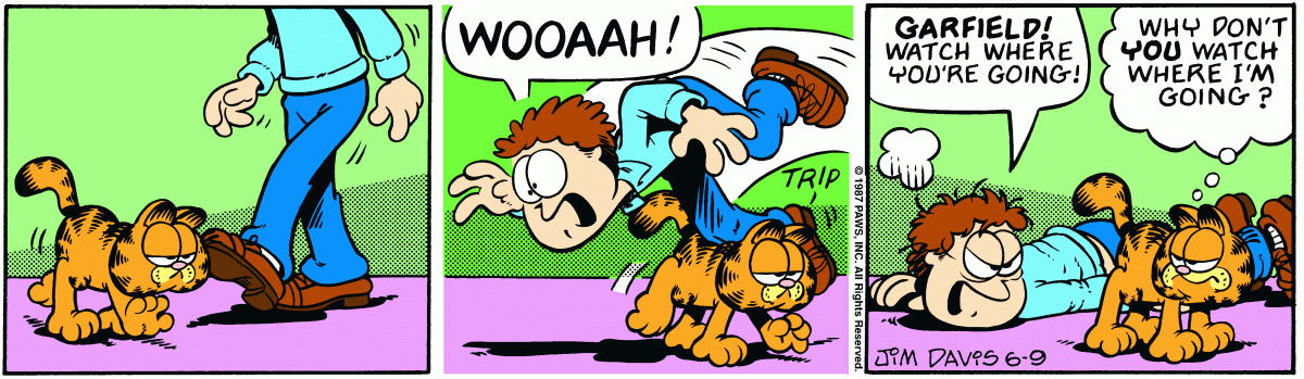 Garfield comic strip for Tuesday, June 9, 1987