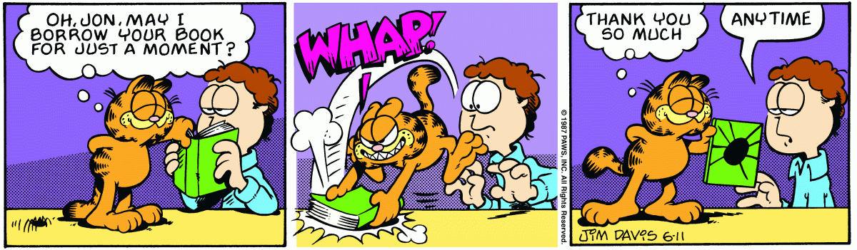 Garfield, June 11, 1987