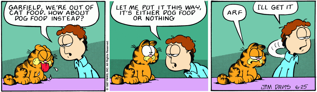 Garfield, June 25, 1987