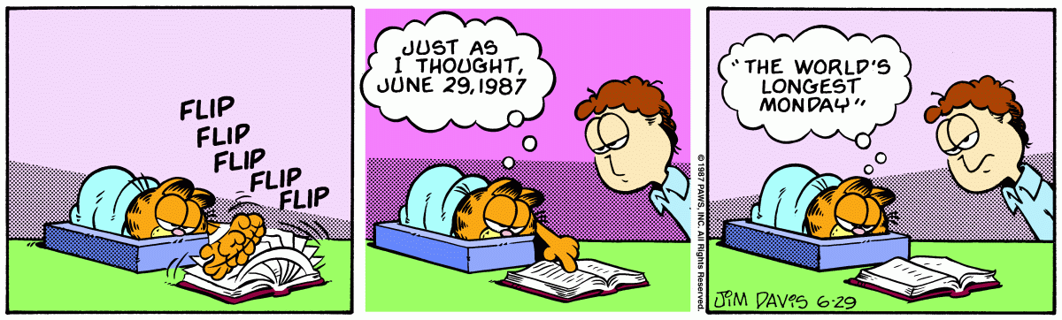 Garfield, June 29, 1987