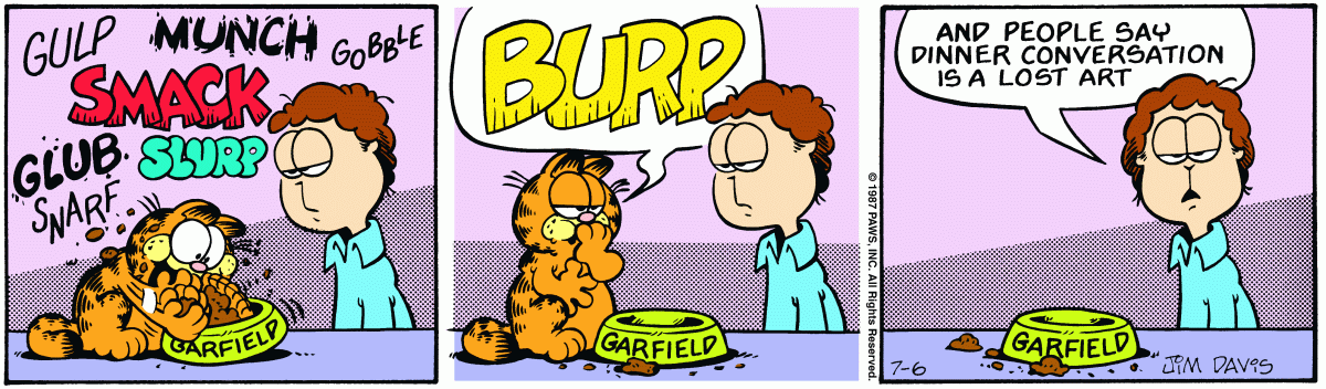 Garfield, July 6, 1987