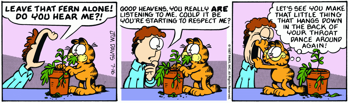 Garfield, July 16, 1987