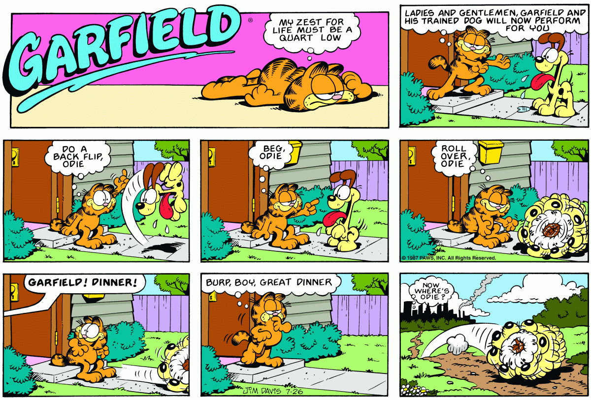 Garfield, July 26, 1987