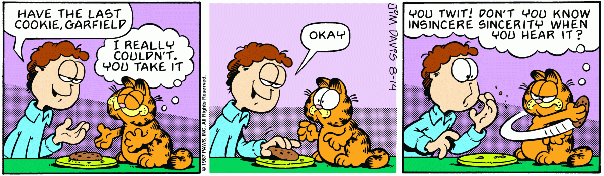 Garfield, August 14, 1987