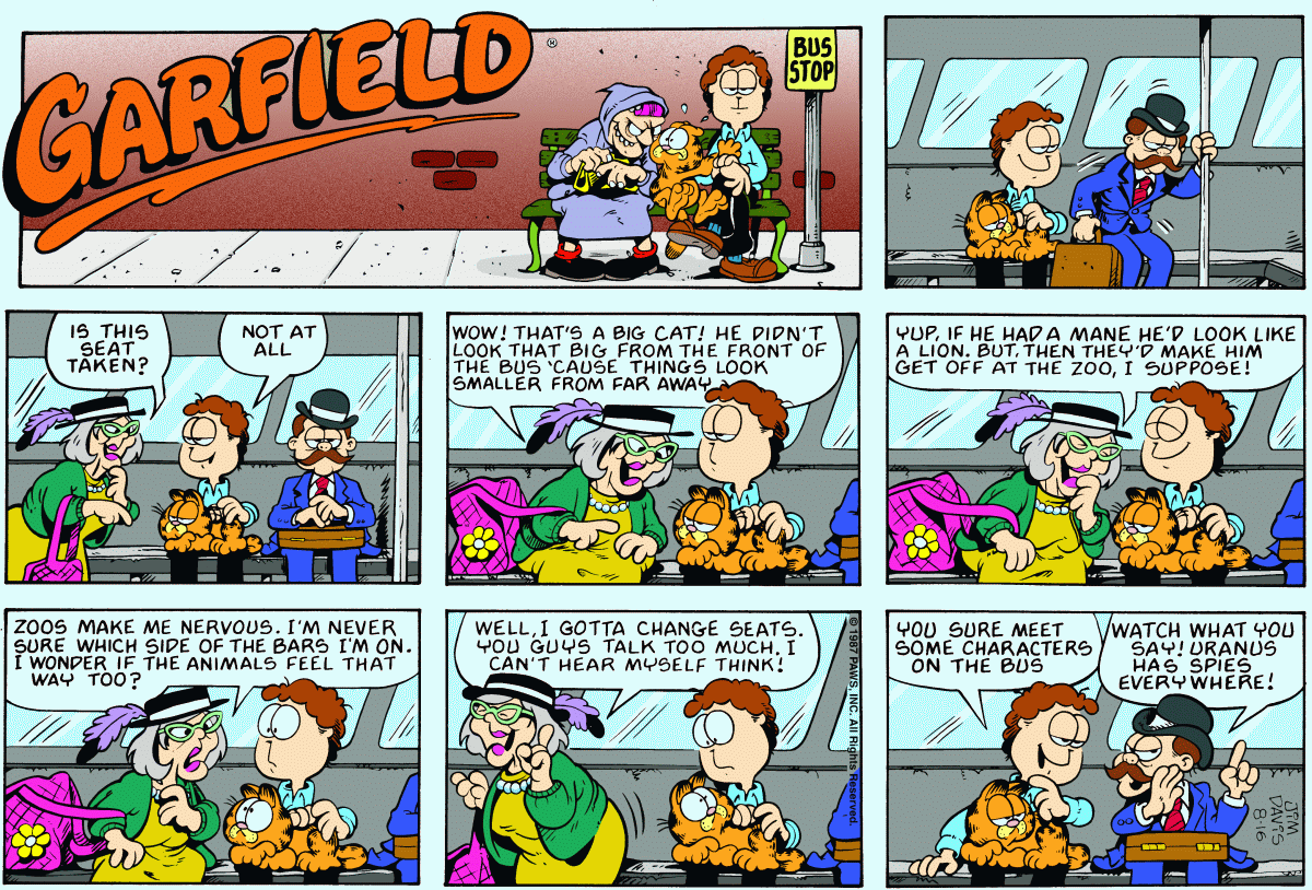 Garfield, August 16, 1987