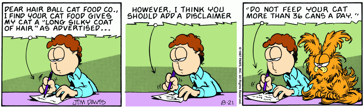 Garfield, August 21, 1987