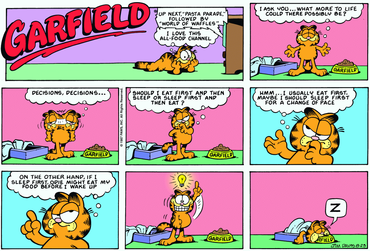 Garfield, August 23, 1987