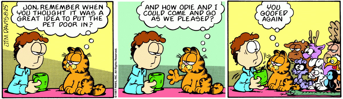 Garfield, August 25, 1987