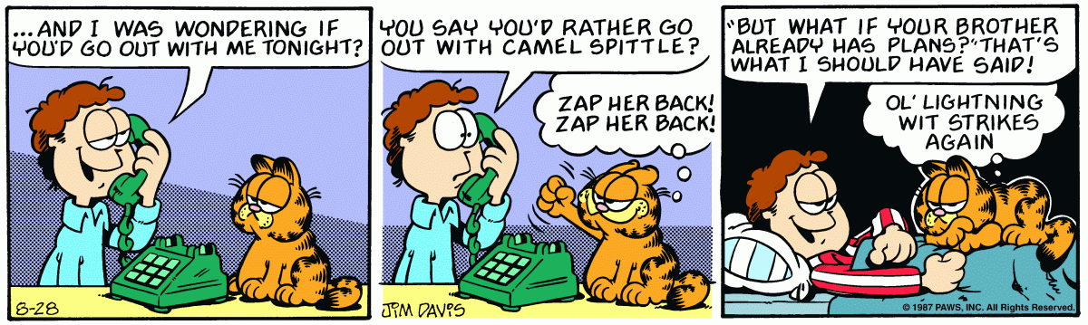 Garfield, August 28, 1987