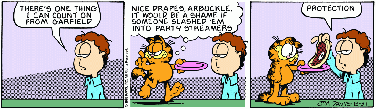 Garfield, August 31, 1987