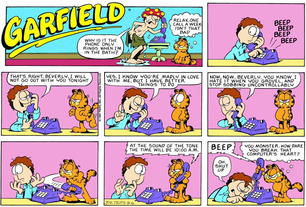 Garfield, September 6, 1987