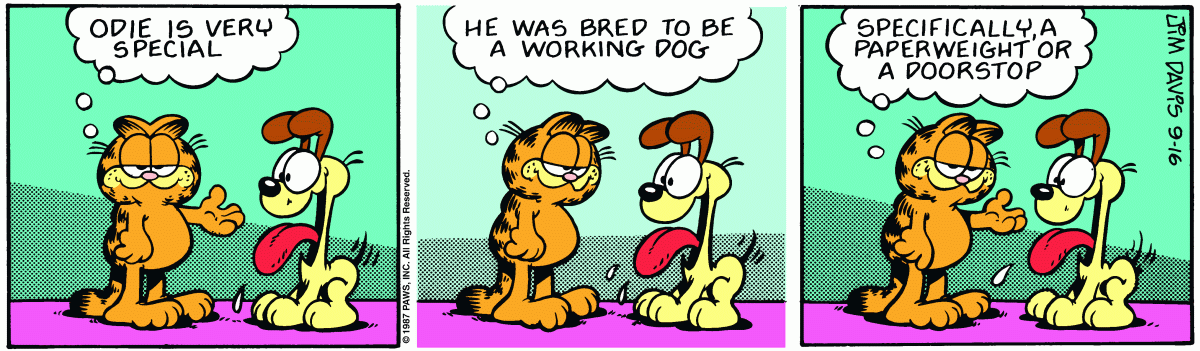 Garfield, September 16, 1987
