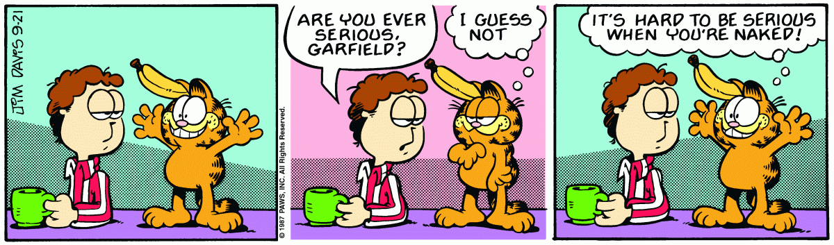 Garfield comic strip for Monday, September 21, 1987