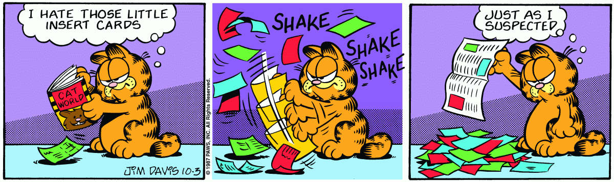 Garfield, October 3, 1987