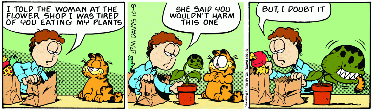 Garfield, October 9, 1987
