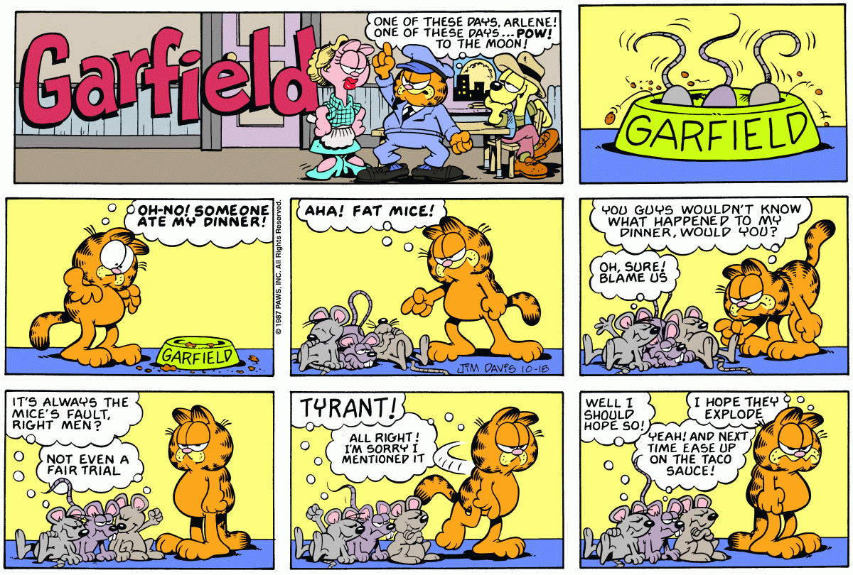 Garfield, October 18, 1987