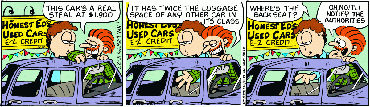 Garfield, October 27, 1987