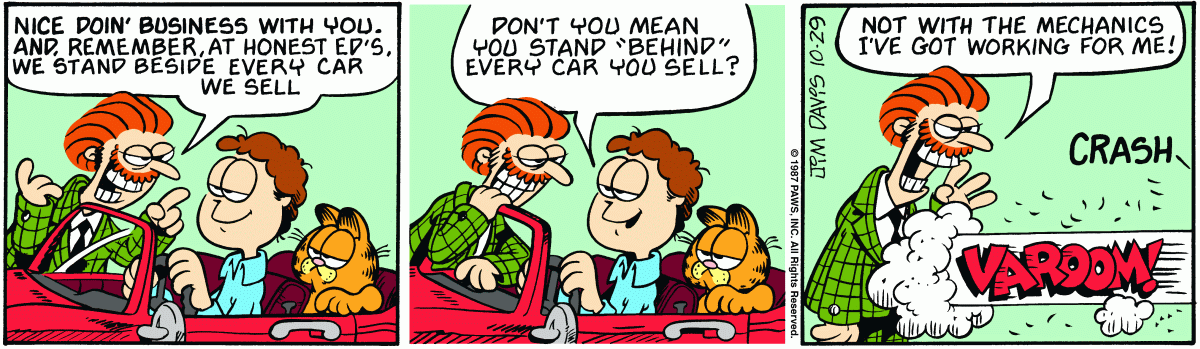 Garfield, October 29, 1987