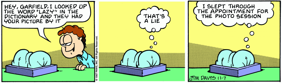 Garfield, November 7, 1987