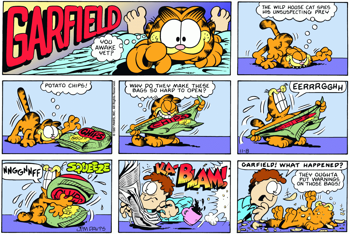 Garfield, November 8, 1987