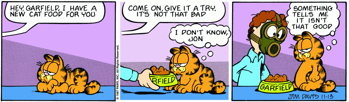Garfield, November 13, 1987