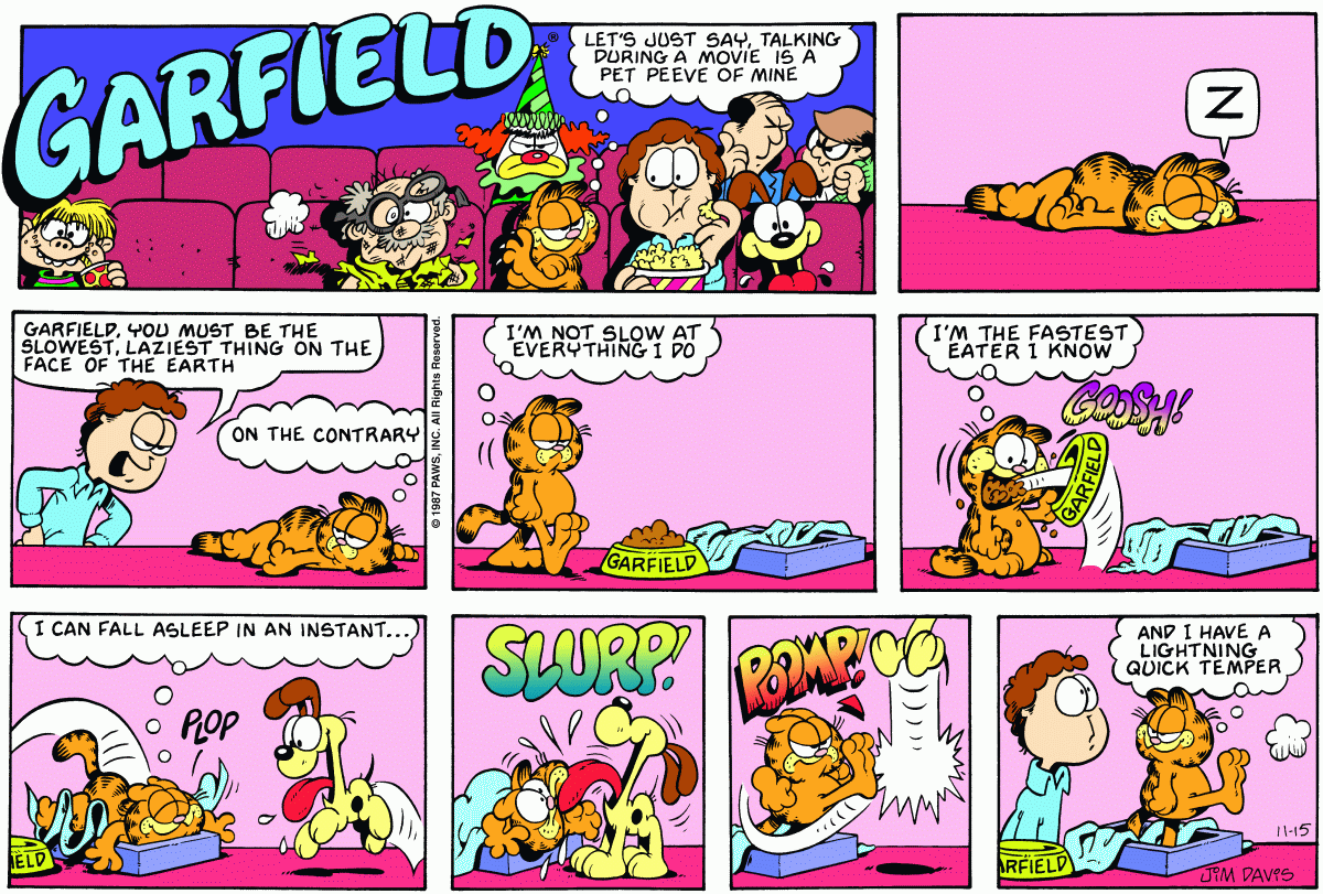 Garfield, November 15, 1987