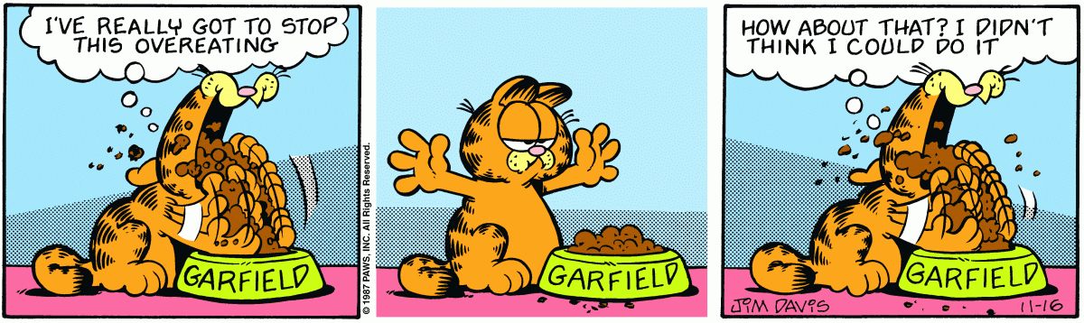 Garfield comic strip for Monday, November 16, 1987