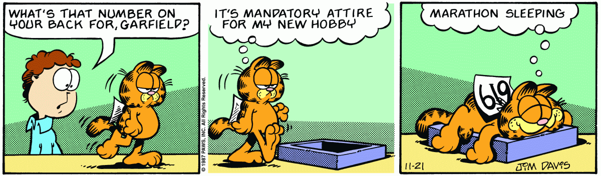 Garfield, November 21, 1987
