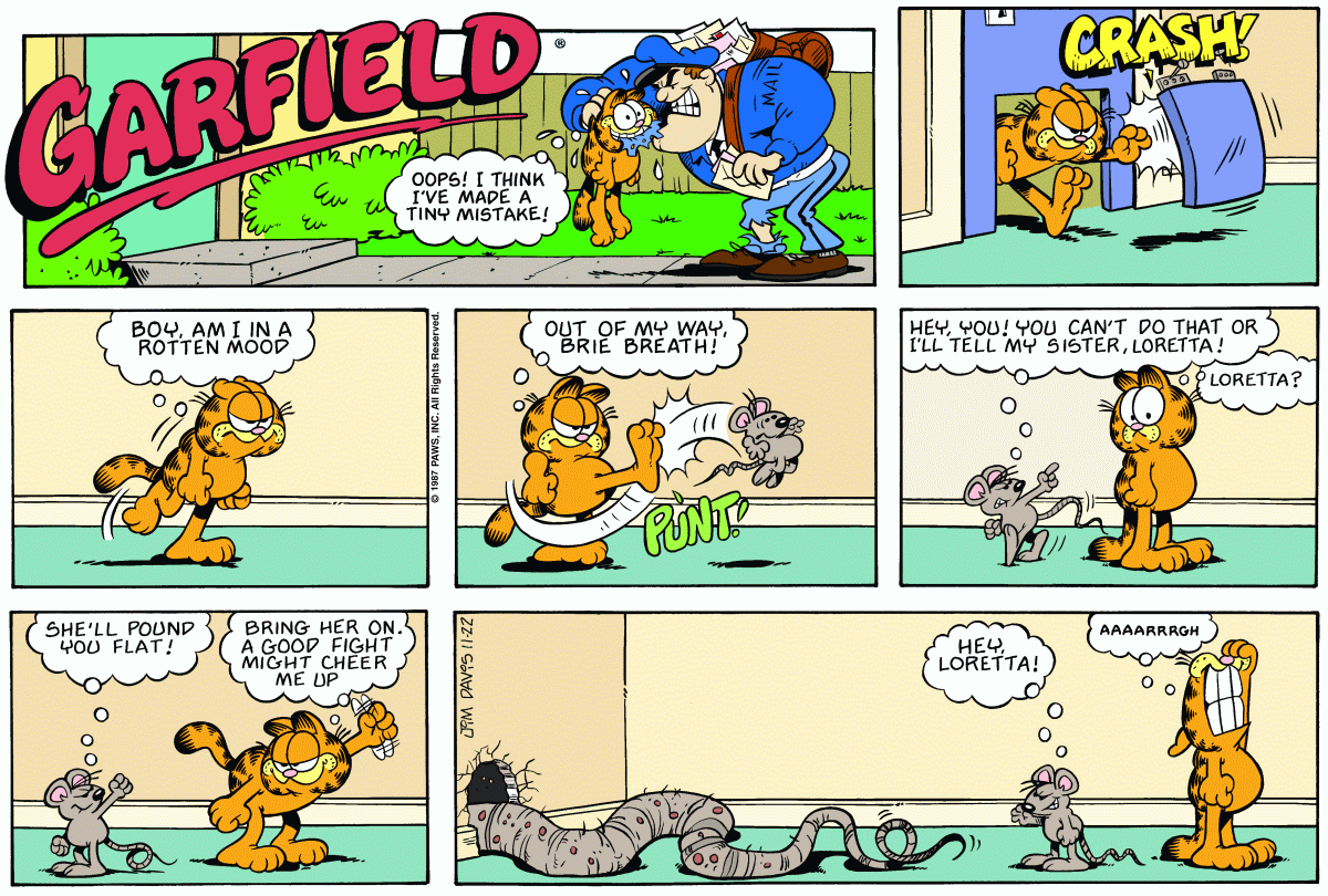 Garfield, November 22, 1987