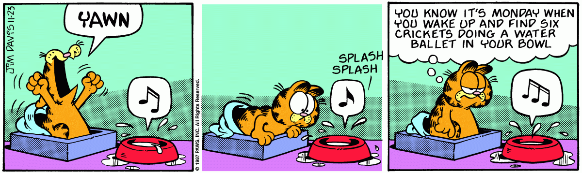 Garfield, November 23, 1987