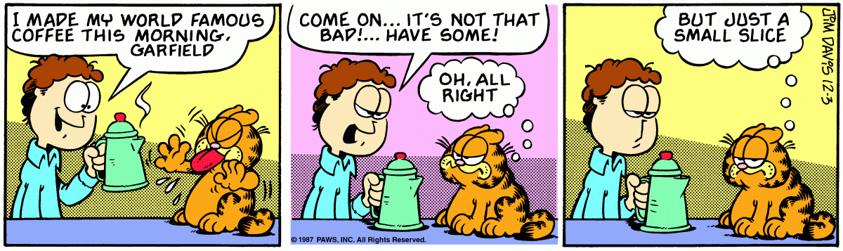 Garfield, December 3, 1987