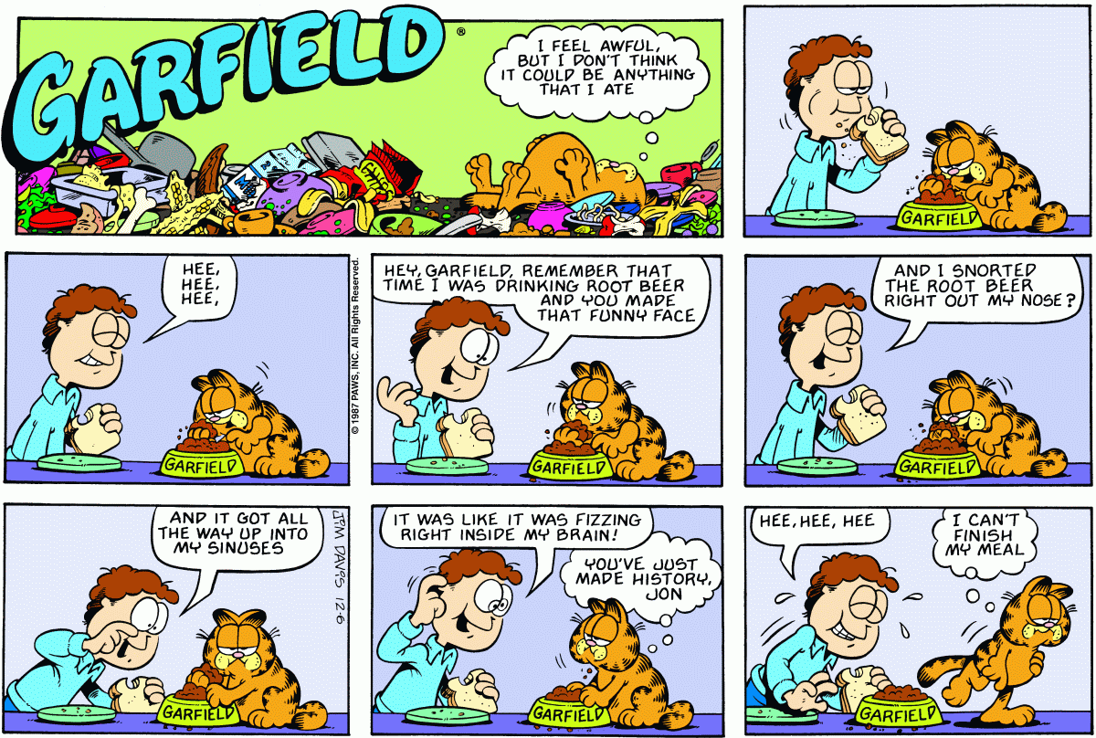 Garfield, December 6, 1987