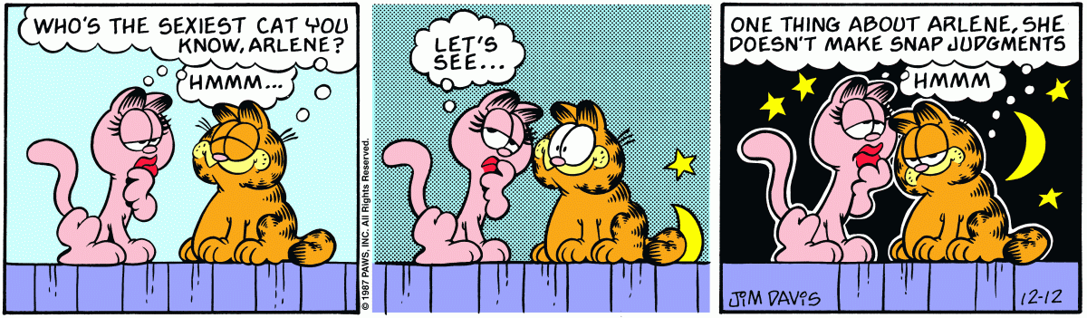 Garfield comic strip for Saturday, December 12, 1987