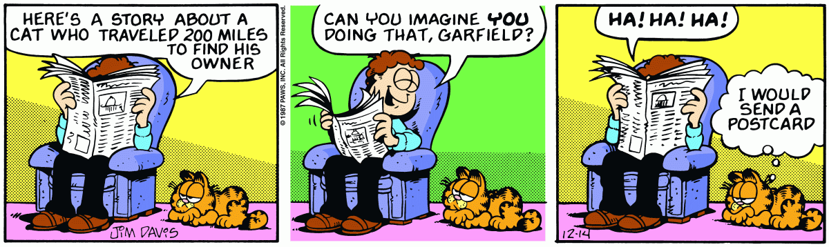 Garfield, December 14, 1987
