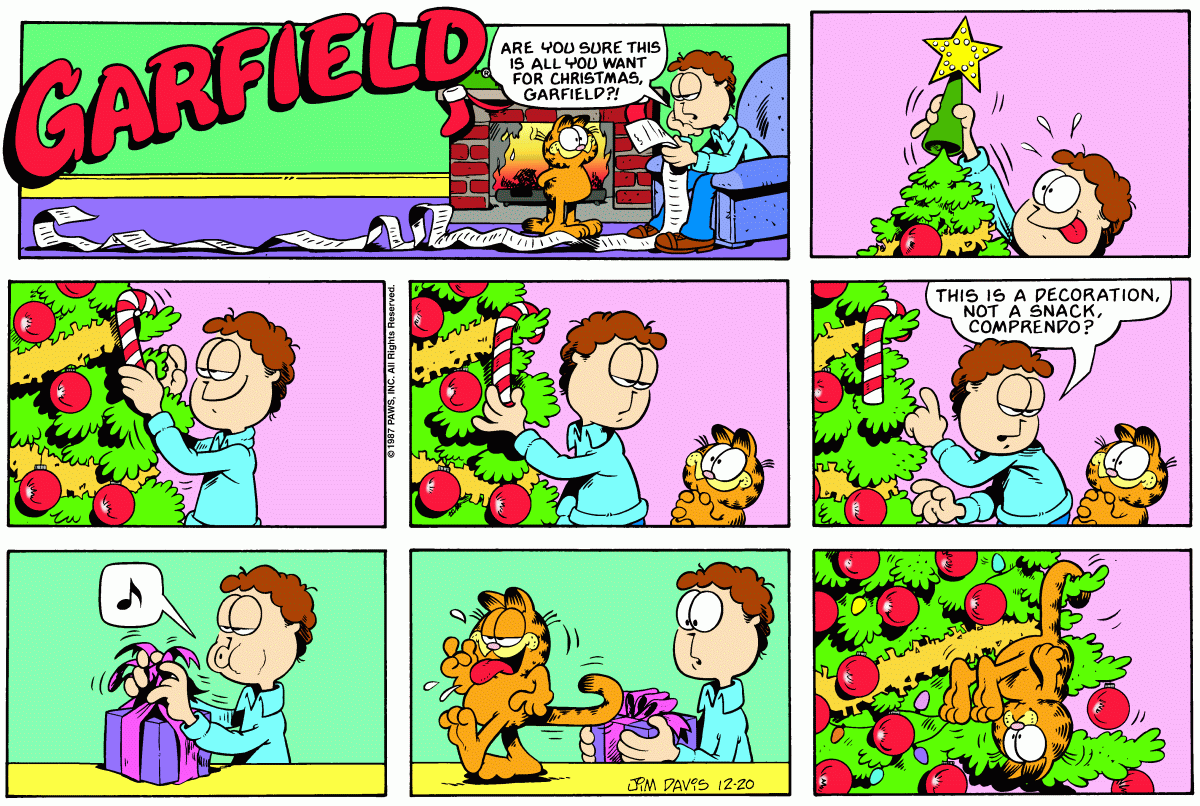 Garfield, December 20, 1987