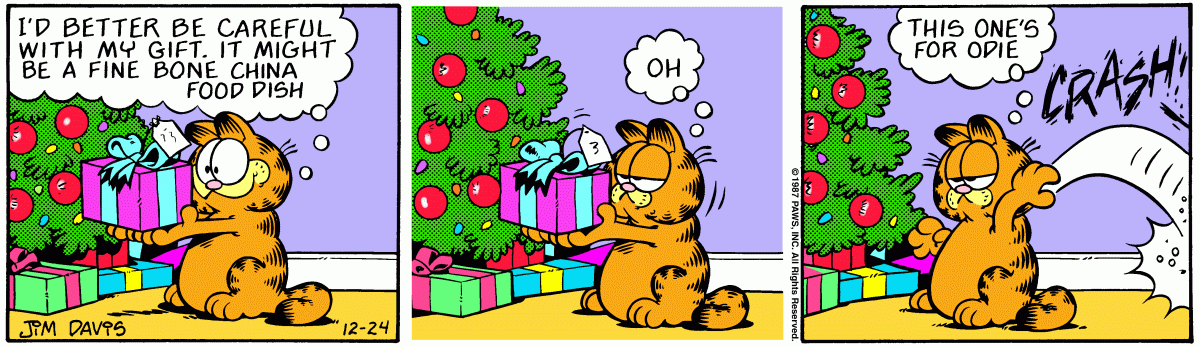 Garfield, December 24, 1987