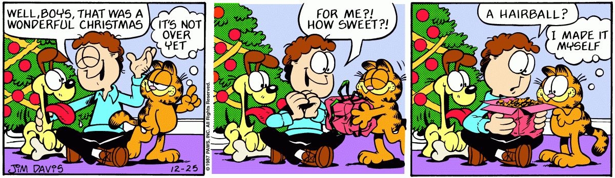 Garfield, December 25, 1987