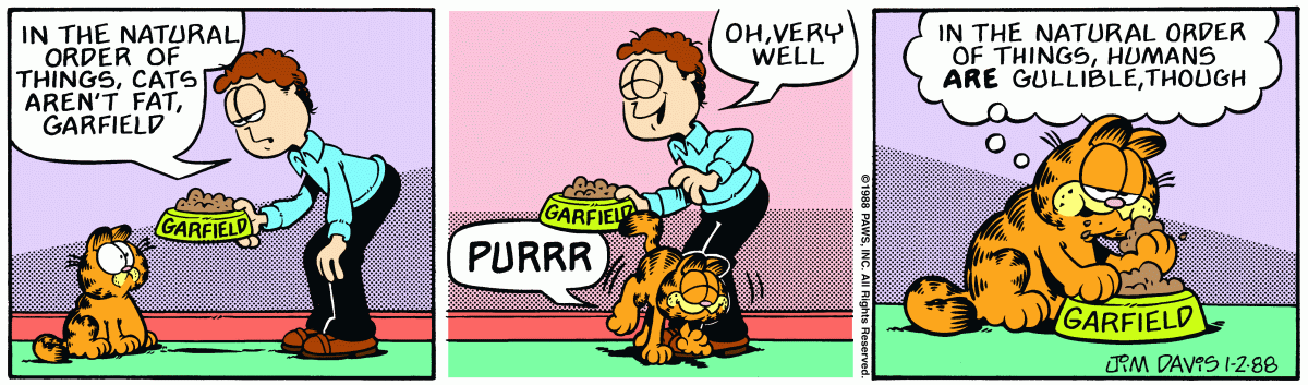 Garfield, January 2, 1988