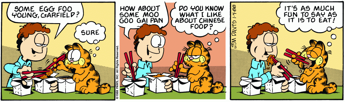 Garfield, January 4, 1988