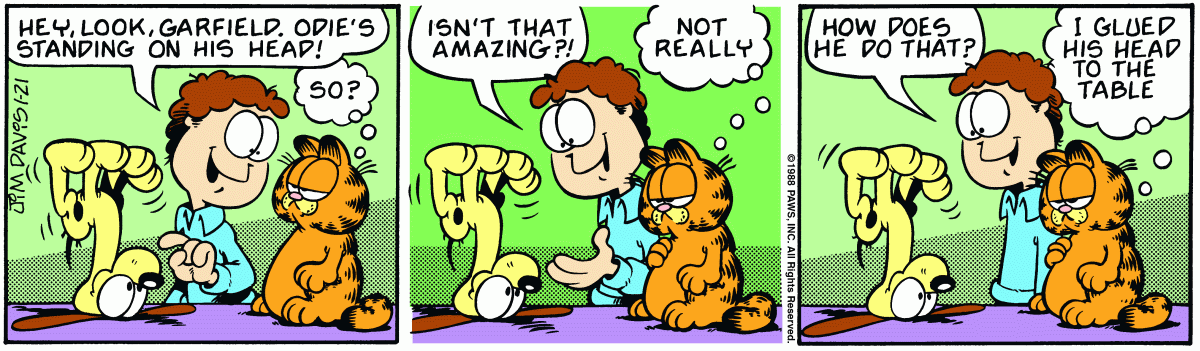 Garfield, January 21, 1988