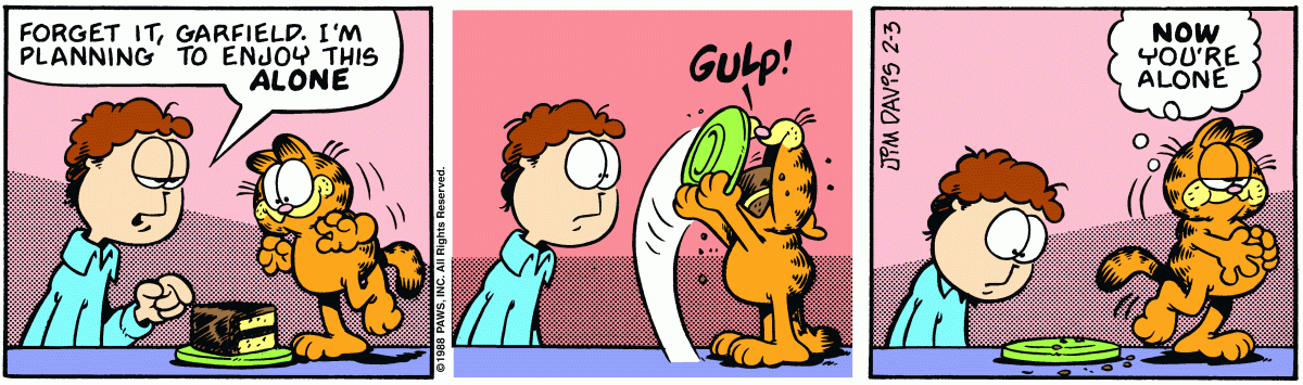 Garfield, February 3, 1988