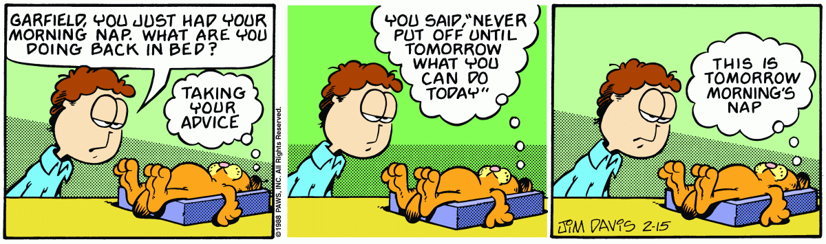 Garfield, February 15, 1988