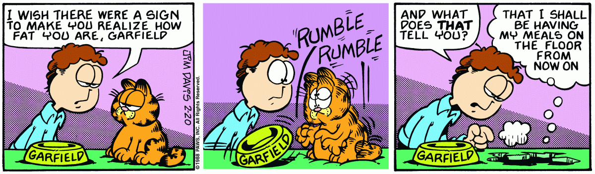 Garfield, February 20, 1988