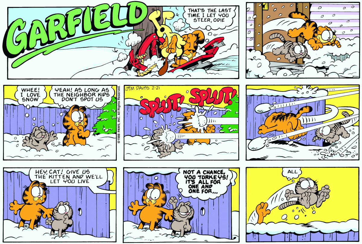 Garfield, February 21, 1988