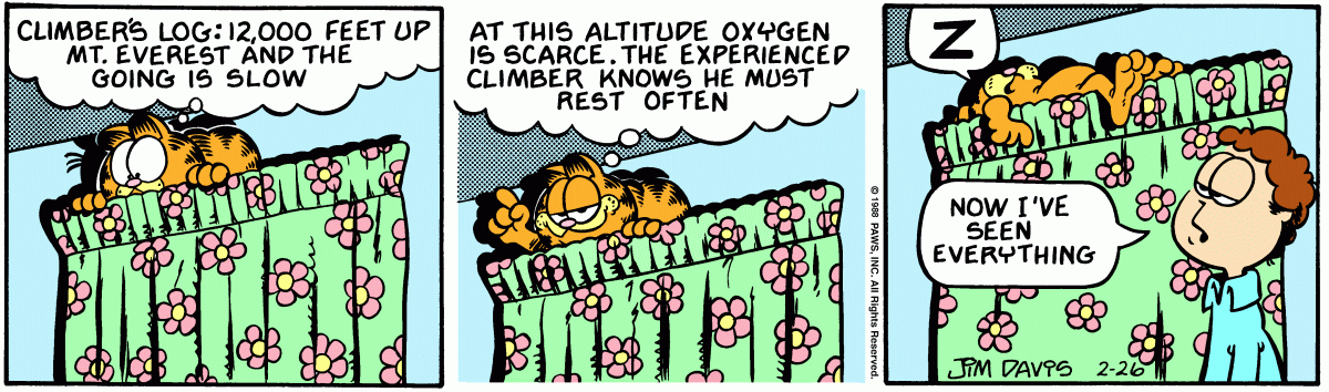 Garfield, February 26, 1988