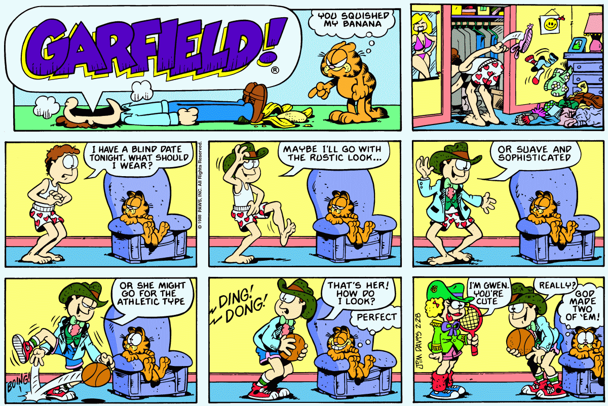 Garfield, February 28, 1988