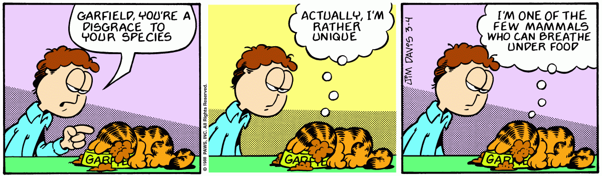 Garfield, March 4, 1988